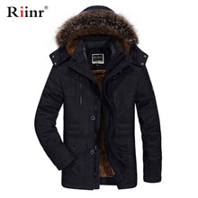 Load image into Gallery viewer, Fur Collar Hooded Men Winter Jacket 2019 New Fashion Warm Wool Liner Man Jacket and Coat Windproof Male Parkas Casaco