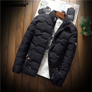 Mountainskin Winter Men Jacket 2019 Men's New Casual Thicken Warm Cotton Jacket Slim Clothes Youth Soild Jacket Men's Wear SA743