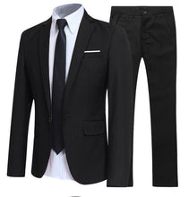 Load image into Gallery viewer, New Men&#39;s Suit Two-piece Suit Business Slim Casual Suit Male Youth Groom Wedding Suit Large Size 3XL 4XL 5XL