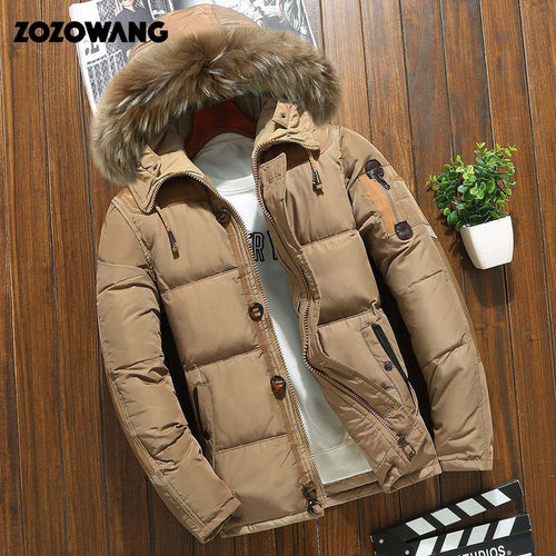 90% Down Jackets Men Winter Jacket Men Fashion Thick Warm Parkas Fur White Duck Down Coats Casual Man Waterproof Down Jackets