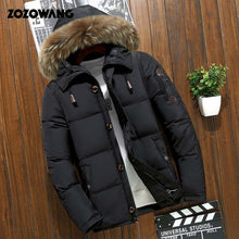 Load image into Gallery viewer, 90% Down Jackets Men Winter Jacket Men Fashion Thick Warm Parkas Fur White Duck Down Coats Casual Man Waterproof Down Jackets