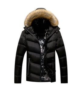 Mountainskin Winter Padded Coat Mens Jackets Thick Parka Fur Collar Hooded Men's Coats Casual Outerwear Brand Clothing SA777