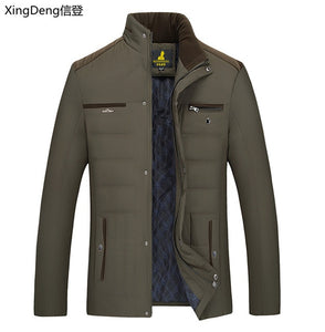 XingDeng 2018 new cotton Men's Winter Jacket fashion Jackets Casual Outerwear Snow Warm  Collar Brand top Coat Parkas Big Size