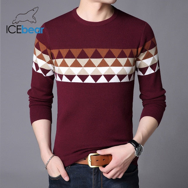 ICEbear 2019 Autumn New Male Sweater Casual Men's Pullover Brand Men's Clothing  1721