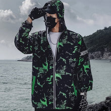 Load image into Gallery viewer, Harajuku Color Block Jacket Streetwear Mens Hip Hop Windbreaker Jacket Printed Street Dance Jacket Coat Autumn Summer Clothes