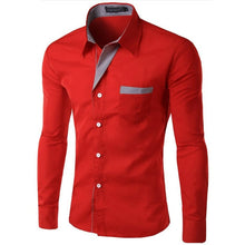 Load image into Gallery viewer, Hot Sale New Fashion Camisa Masculina Long Sleeve Shirt Men Slim fit Design Formal Casual Brand Male Dress Shirt Size M-4XL