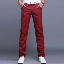 Load image into Gallery viewer, Fashion Men Business Casual Pants Slim Straight Trousers Solid Color Man Long Pants Spring Autumn VK-ING