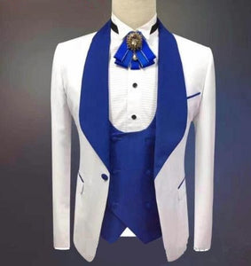 New Arrival One Button Groomsmen Shawl Lapel Groom Tuxedos Men Suits Wedding/Prom Best Man Blazer ( Jacket+Pants+Vest+Tie)A101