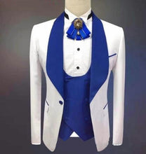 Load image into Gallery viewer, New Arrival One Button Groomsmen Shawl Lapel Groom Tuxedos Men Suits Wedding/Prom Best Man Blazer ( Jacket+Pants+Vest+Tie)A101