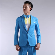 Load image into Gallery viewer, Suit Men New 2019 Long-Sleeved Men&#39;s Suits Dress Hosted Theatrical Tuxedos For Men Wedding Prom Red Yellow Blue And Green M L XL