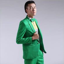 Load image into Gallery viewer, Suit Men New 2019 Long-Sleeved Men&#39;s Suits Dress Hosted Theatrical Tuxedos For Men Wedding Prom Red Yellow Blue And Green M L XL