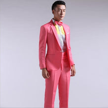 Load image into Gallery viewer, Suit Men New 2019 Long-Sleeved Men&#39;s Suits Dress Hosted Theatrical Tuxedos For Men Wedding Prom Red Yellow Blue And Green M L XL