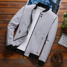 Load image into Gallery viewer, Jacket Men New Arrival Casual Solid JACKETS Men 2019 Fashion Streetwear Spring Autumn Clothing Slim Fit Outwear Asian size C35