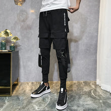 Load image into Gallery viewer, 2019 Men Streetwear Pants Black Harem Pants Light Men Punk Pants Ribbons Casual Slim Jogger Pants Men Hip Hop Trousers LBZ138