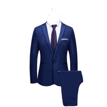 Load image into Gallery viewer, Brand Men Suit Wedding Suits for Men Shawl Collar 3 Pieces Slim Fit Burgundy Suit Mens Royal Blue Tuxedo Jacket costume homme #