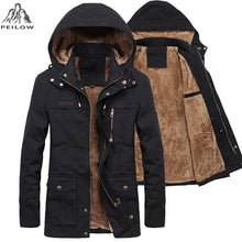 Load image into Gallery viewer, New Winter Jacket Men Thicken Warm fur Hooded parka Coat Fleece Men&#39;s Jackets Outerwear Jaqueta Masculina overcoats size M~5XL