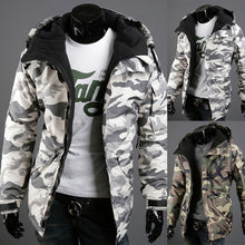 Load image into Gallery viewer, Hot 2020 autumn winter oudoor army thermal warm Casual thicken fleece wool windproof British camouflage men&#39;s hooded jacket