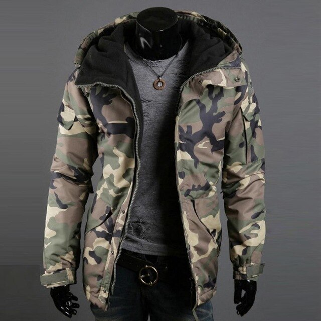 Hot 2020 autumn winter oudoor army thermal warm Casual thicken fleece wool windproof British camouflage men's hooded jacket