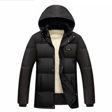 Load image into Gallery viewer, Yasword Men Parka Thick Coat Winter Jackets Warm Winter Casual Coats Windproof Hooded Fur Male Outwear Cotton Padded Overcoats