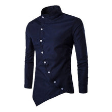 Load image into Gallery viewer, 2019 Men&#39;s Shirts Casual Fake Two Piece Brand Bussiness Dress Shirts Autumn Solid Cotton Formal Clothing Long-Sleeved Top-blouse