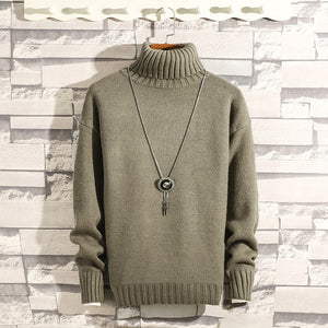 Winter Thick Warm Cashmere Sweater Men Turtleneck Mens Sweaters Slim Fit Pullover Men Classic Wool Knitwear Pull Homme 7 color