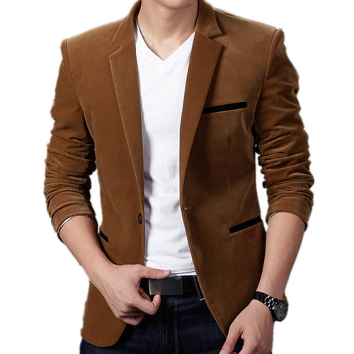 Dropshipping Mens Fashion Brand Blazer British's Style Casual Slim Fit Suit Jacket Male Blazers Men Coat Jacket For Men