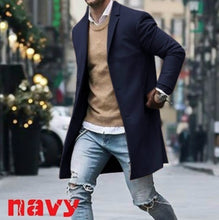 Load image into Gallery viewer, 2019 New Winter Woolen Coat Men Leisure Long Sections Woolen Coats Mens Pure Color Casual Fashion Jackets / Casual Men Overcoat