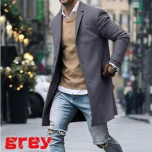 Load image into Gallery viewer, 2019 New Winter Woolen Coat Men Leisure Long Sections Woolen Coats Mens Pure Color Casual Fashion Jackets / Casual Men Overcoat