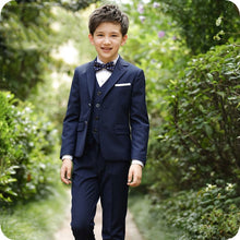 Load image into Gallery viewer, Burgundy Boy Suits for Wedding Black Shawl Lapel Slim Fit Boys Wedding Child Jacket Costume Mariage Kids Blazers Ternos 3Piece