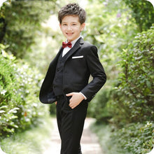 Load image into Gallery viewer, Burgundy Boy Suits for Wedding Black Shawl Lapel Slim Fit Boys Wedding Child Jacket Costume Mariage Kids Blazers Ternos 3Piece