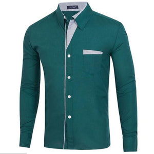 Hot Sale New Fashion Camisa Masculina Long Sleeve Shirt Men Slim fit Design Formal Casual Brand Male Dress Shirt Size M-4XL