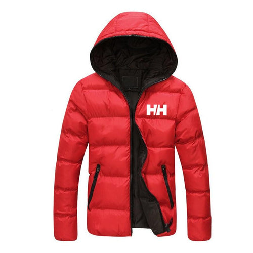 Male jacket 2019 winter informal mountain cover men's slim HH with hoodie, trendy coat plus size 3XL