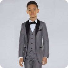 Load image into Gallery viewer, Burgundy Boy Suits for Wedding Black Shawl Lapel Slim Fit Boys Wedding Child Jacket Costume Mariage Kids Blazers Ternos 3Piece