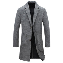 Load image into Gallery viewer, Autumn Winter New Fashion Brand Men&#39;s Clothes Trend Jacket Wool Coat Men Slim Fit Peacoat Wool &amp; Blends Winter Long Men Coat 5XL