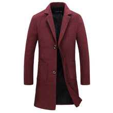 Load image into Gallery viewer, Autumn Winter New Fashion Brand Men&#39;s Clothes Trend Jacket Wool Coat Men Slim Fit Peacoat Wool &amp; Blends Winter Long Men Coat 5XL