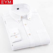 Load image into Gallery viewer, EYM Brand Men Casual Shirts 2018 Spring New Solid White Shirt Men Oxford Dress Shirt Youth Style Plus Size Male Shirt Clothing