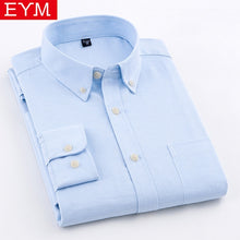 Load image into Gallery viewer, EYM Brand Men Casual Shirts 2018 Spring New Solid White Shirt Men Oxford Dress Shirt Youth Style Plus Size Male Shirt Clothing