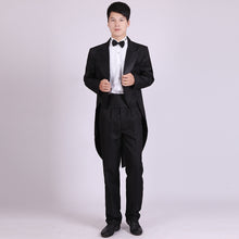 Load image into Gallery viewer, Men Suits 4 Piece (Jacket+Pants T+Bow Tie+Belt) Tailcoat Suits Men&#39;s Blazers Slim Fit Groom Wedding Prom Tuxedo  Man Suit