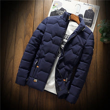 Load image into Gallery viewer, autumn winter New Jacket fashion trend Casual thickened warm cotton-padded clothes Slim baseball coats size Down Warm Jacket