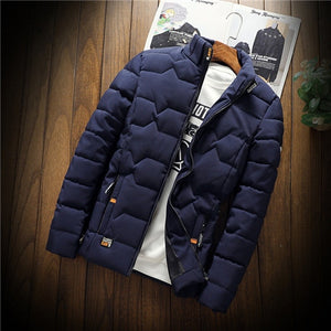 autumn winter New Jacket fashion trend Casual thickened warm cotton-padded clothes Slim baseball coats size Down Warm Jacket