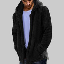 Load image into Gallery viewer, Hirigin Mens Coat Autumn Winter Casual Loose Double-Sided Plush Hoodie Fluffy Fleece Fur Jacket Hoodies Coat Outerwear Dropship