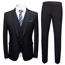 Load image into Gallery viewer, Suit Men 3 Pieces (Blazers+ Pants +Vest) Social Suit Men Fashion Solid Business Suit Set Casual Formale Suits Plus Size S-6XL