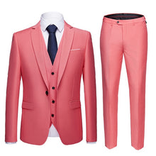 Load image into Gallery viewer, Suit Men 3 Pieces (Blazers+ Pants +Vest) Social Suit Men Fashion Solid Business Suit Set Casual Formale Suits Plus Size S-6XL