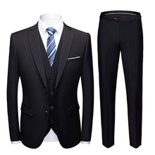 Load image into Gallery viewer, Suit Men 3 Pieces (Blazers+ Pants +Vest) Social Suit Men Fashion Solid Business Suit Set Casual Formale Suits Plus Size S-6XL