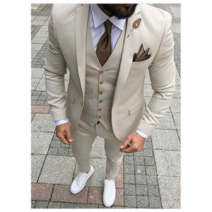 SZMANLIZI Mens Wedding Suits 2019 Italian Design Custom Made Black Smoking Tuxedo Jacket 3 Piece Groom Terno Suits For Men