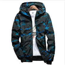 Load image into Gallery viewer, 2018 Spring Autumn Mens Casual Camouflage Hoodie Jacket Men Plus Size 4XL Waterproof Windbreaker Coat Male jaqueta masculina