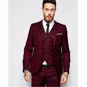 2019 New Arrival Groom Tuxedo Black Groomsmen Notch Lapel Wedding/Dinner Suits Best Man Bridegroom