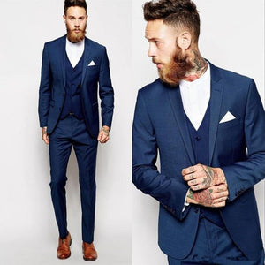 2019 New Arrival Groom Tuxedo Black Groomsmen Notch Lapel Wedding/Dinner Suits Best Man Bridegroom