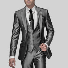 Load image into Gallery viewer, 2019 New Arrival Groom Tuxedo Black Groomsmen Notch Lapel Wedding/Dinner Suits Best Man Bridegroom