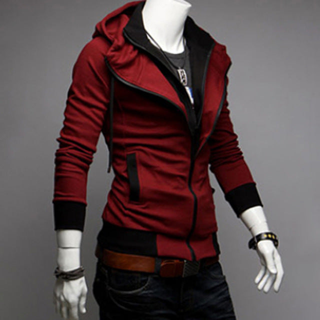 Bigsweety Fashion 2018 New Autumn Winter Men's Jacket Male Color Matching Jacket Male's Hooded Coat Outwear